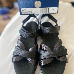 SAS Black Sand Sandals